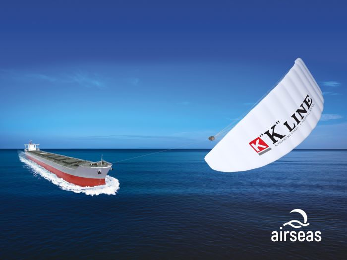 Airseas' Seawing system on a "K" Line vessel