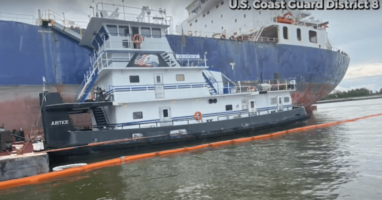Tanker Hafnia Rhine Spilled More Than 2000 Gallons Of Fuel Oil In The Mississippi River