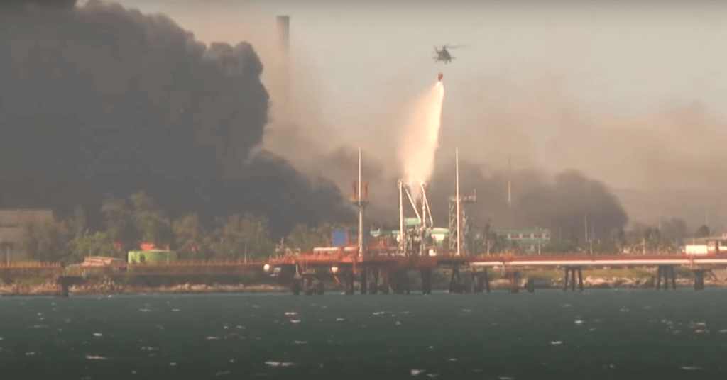 Third Tank Ablaze At Cuba Oil Terminal