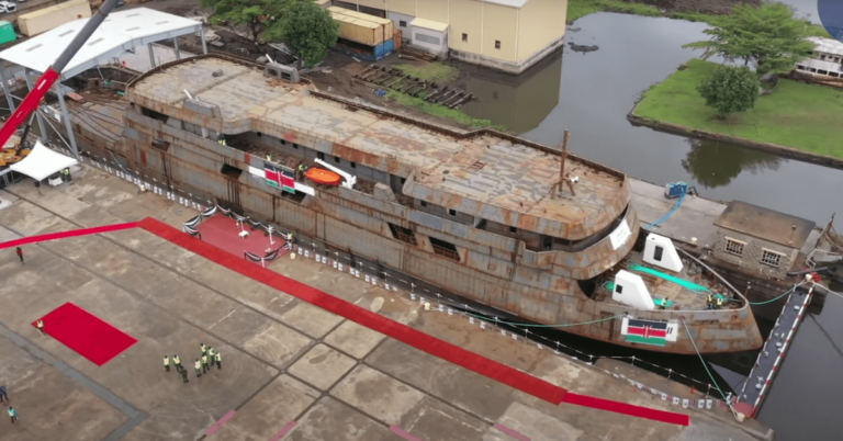 Watch: History Made As First Locally Assembled Vessel Floats In Lake Victoria