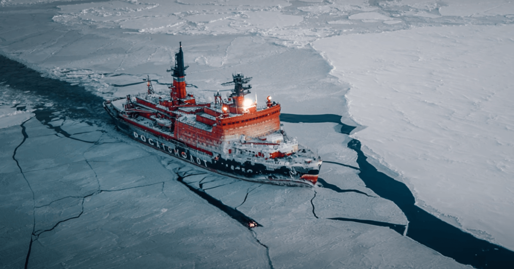 Watch Mesmerising Video Of The Biggest Nuclear Icebreaker In Extreme Weather Conditions