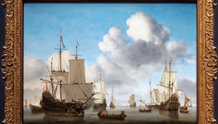 Dutch Men-O’-War and Other Shipping in a Calm