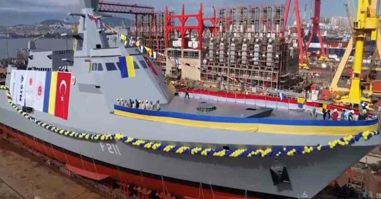 Watch: Turkey Officially Launches First-Of-Its-Kind Ada-Class Corvette For Ukraine