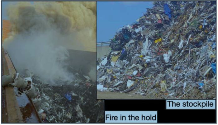 Fire In Hold While Loading Scrap Metal