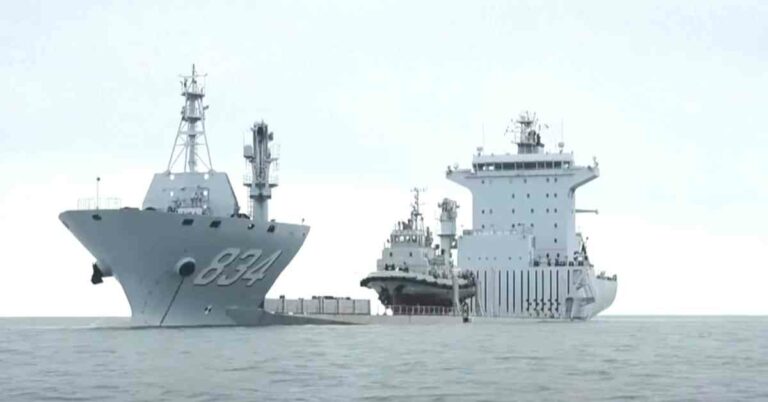 Video: Chinese Navy Showing Off A Huge New Vessel Designed To Transport Other Warships
