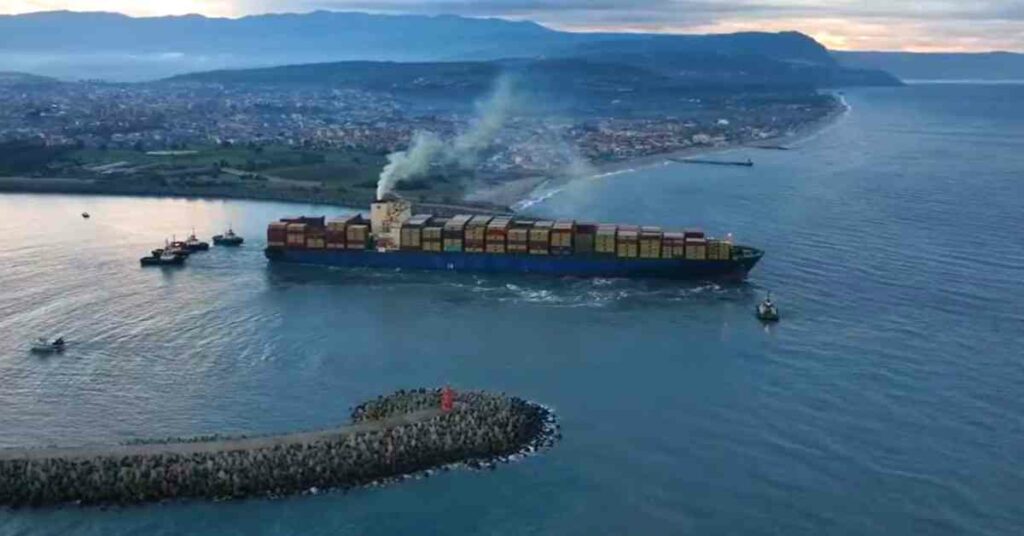 MSC Container Ship Struck In The Breakwater Of Italy’s Largest Container Port