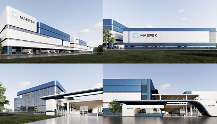Maersk Shanghai Lin-gang flagship logistics centre rendering