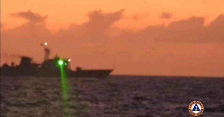 Watch: Chinese Coast Guard Block Filipino Ship With Laser Light