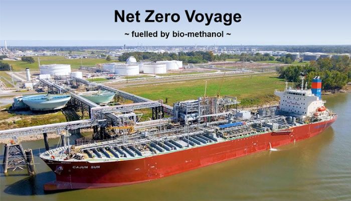net-zero voyage fuelled by bio-methanol