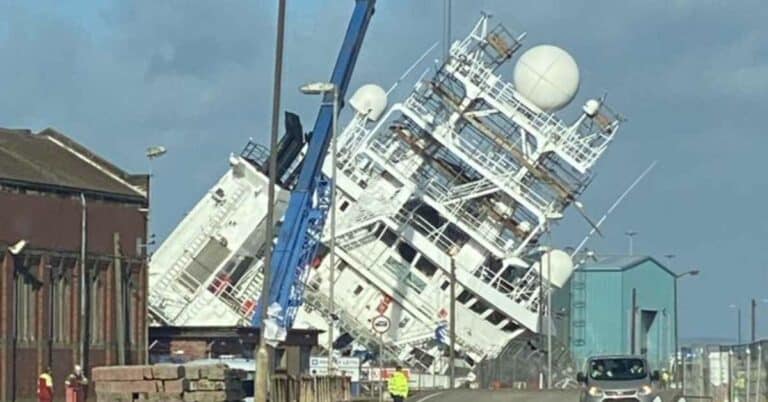 Several People Injured After Vessel Tilts At Dockyard