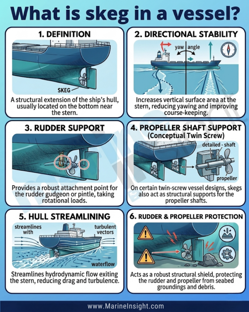 What is Skeg in a vessel