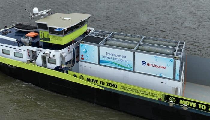 Hydrogen-Powered Inland Container Ship