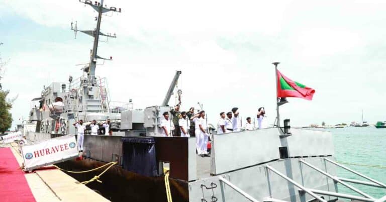 Indian Defense Minister Hands Over Fast Patrol Vessel & A Landing Craft Assault Ship To Maldives