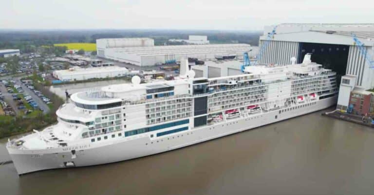 Watch : Silversea Cruises Floats-Out First Luxury, Hybrid Cruise Ship – The Silver Nova