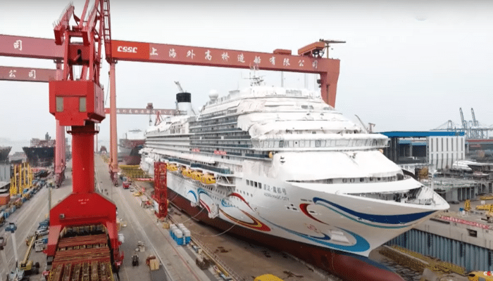 China’s First Large Domestic Cruise Ship To Undock In Shanghai Soon