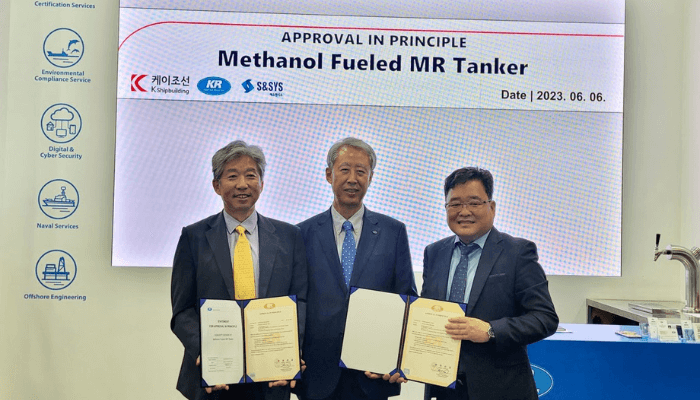 KR Approves Jointly Developed Methanol-Fueled MR Tanker