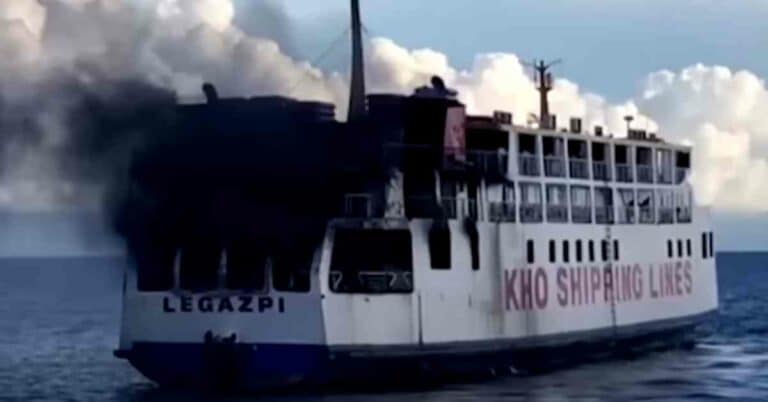 Watch: Ship Carrying 120 People Catches Fire Off Philippines, Passengers And Crew Rescued