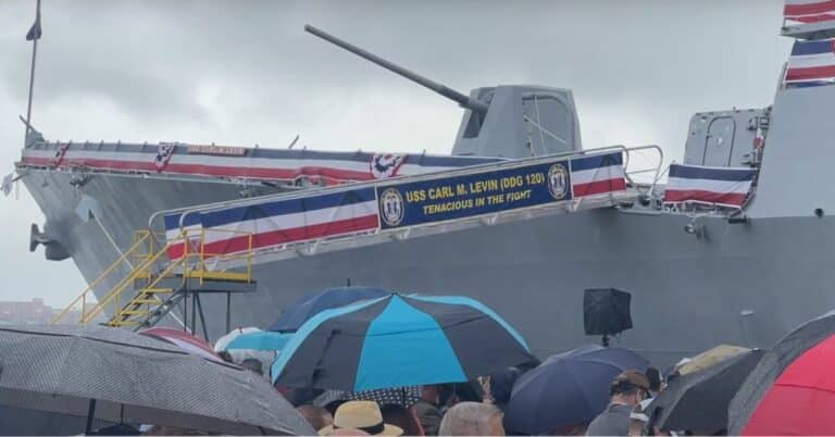 Watch: US Navy Commissions Burke-Class Destroyer- USS Carl M. Levin In Baltimore