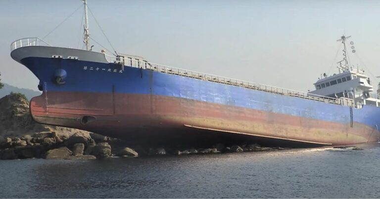 Video: Cargo Ship Runs Aground Off Japan Coast