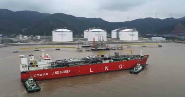 Watch: World’s Biggest LNG Refueling Vessel Loaded At Ningbo-Zhoushan Port In China