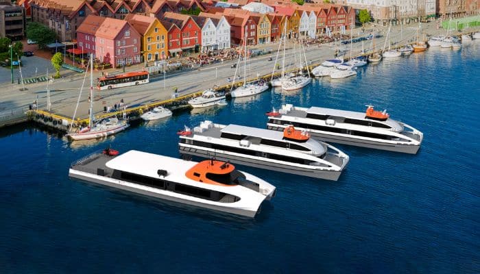 Illustration of Fjord1’s new high speed passenger catamarans