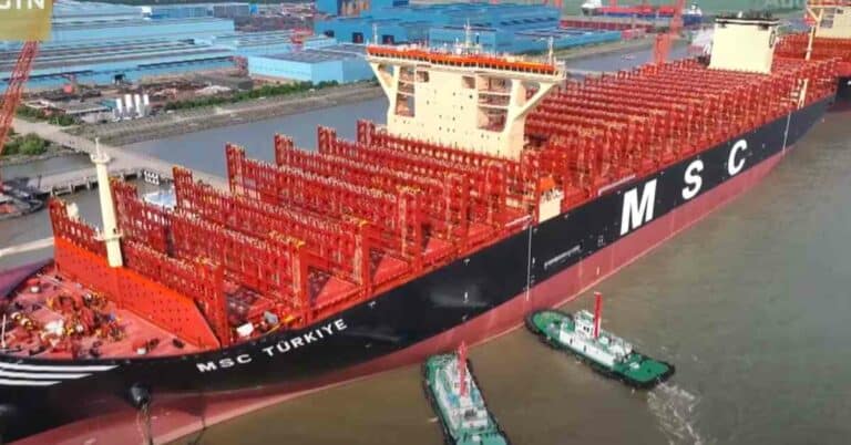 Watch: World’s Largest Container Ship MSC Turkiye Undergoes Trial In East China