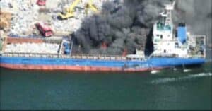 Real Life Incident Scrap Metal Fire Extinguished But Vessel Sunk