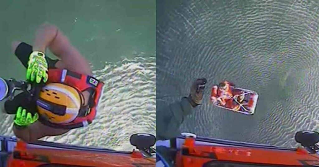 Watch Coast Guard Rescues Tanker Crew Member 10 Miles Offshore Galveston, Texas