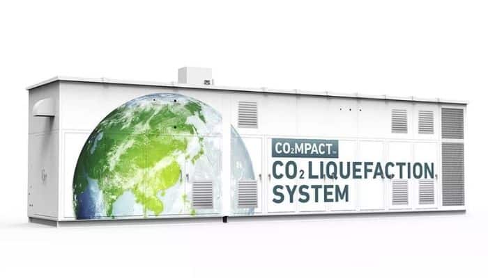 Compact CO2 liquefaction system