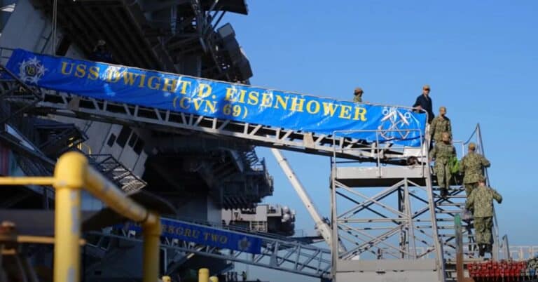 US Navy’s Aircraft Carrier USS Dwight D. Eisenhower’s Deployment To The Mediterranean Delayed