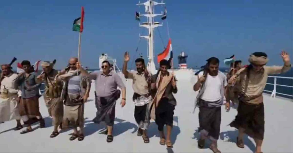 Yemeni Social Media Influencers Dance On The Top Deck Of Houthis’ Hijacked Ship Galaxy Leader