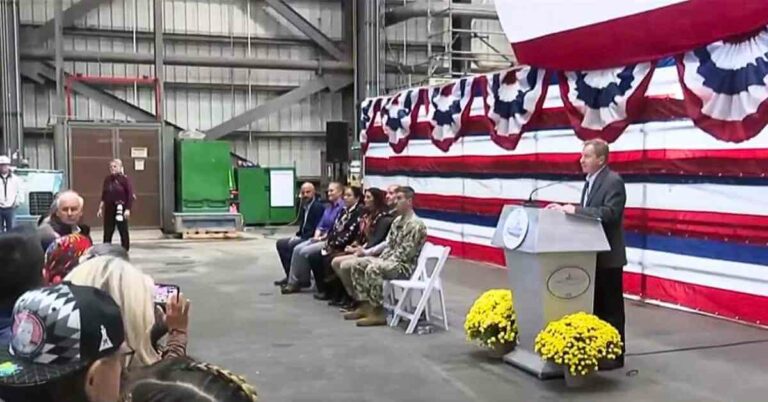 Austal USA Holds Keel Laying Ceremony For Its 1st Steel Ship, the USNS Billy Frank Jr.