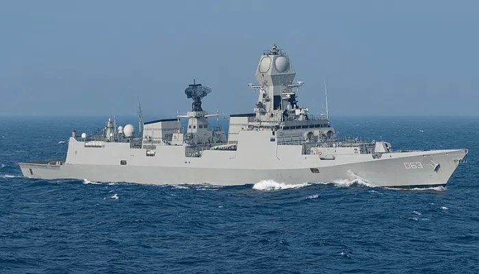 Indian Naval Ship showcasing our marine communication expertise
