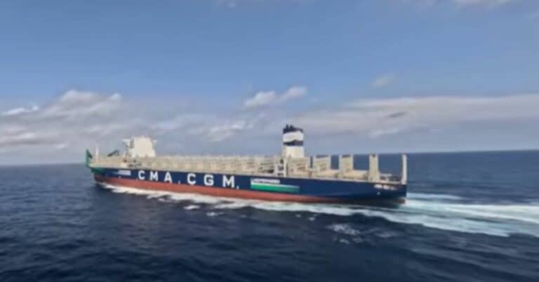 World’s First 13,000 TEU LNG Dual-Fuel Container Ship Delivered To CMA CGM
