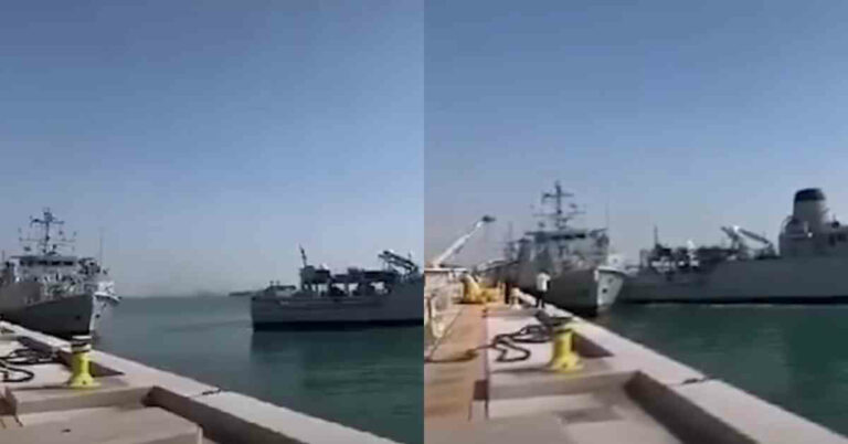 Video: Two Royal Navy Warships Collide In Bahrain Port While Docking