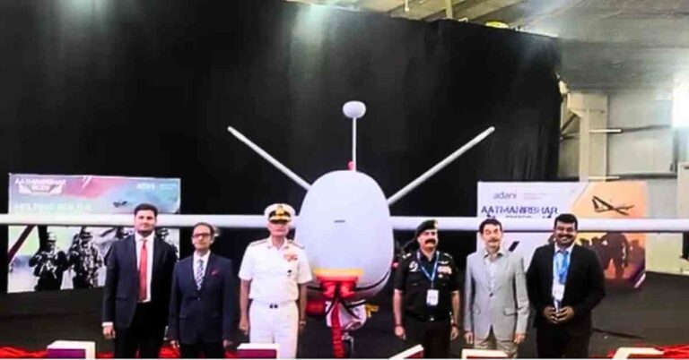Indian Navy Unveils ‘Drishti 10 Starliner’ Unmanned Aerial Vehicle