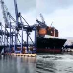 Watch: Hong Kong-Flagged Container Ship Collides With Cranes At Turkish Port