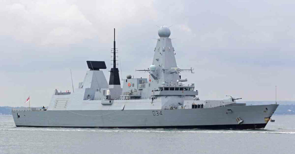 Royal Navy's HMS Diamond Shoots Down Houthis Missile While Defending Merchant Vessel