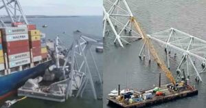 US Navy Deploys Largest Floating Cranes To Join Cleanup Operation Of Baltimore Bridge Debris