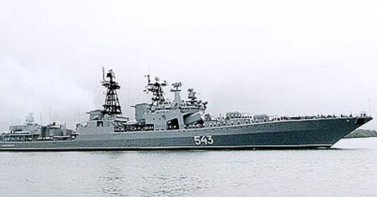 Russian naval frigate