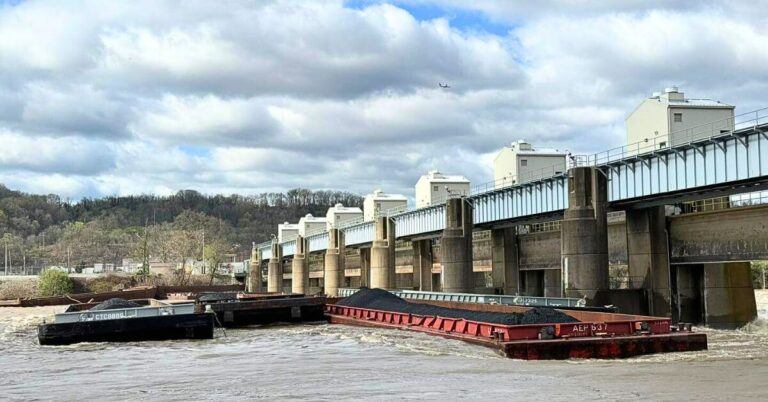 26 Barges Break Loose On Ohio River, Forcing Temporary Closure Of Two Bridges