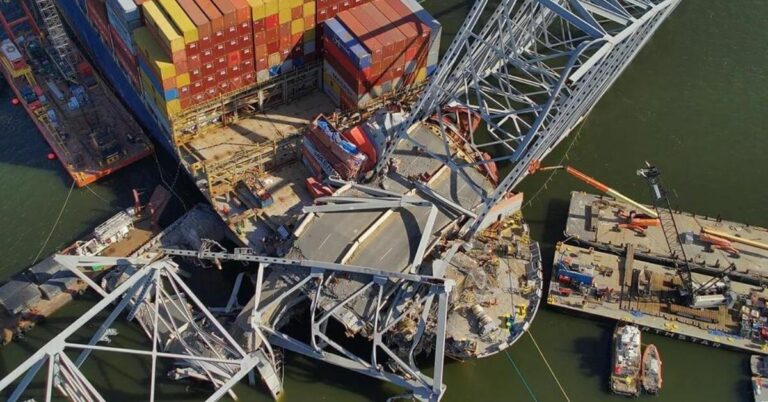 Salvage Crew Gear Up To Remove Massive Portion Of Baltimore’s Key Bridge From M/V Dali Ship