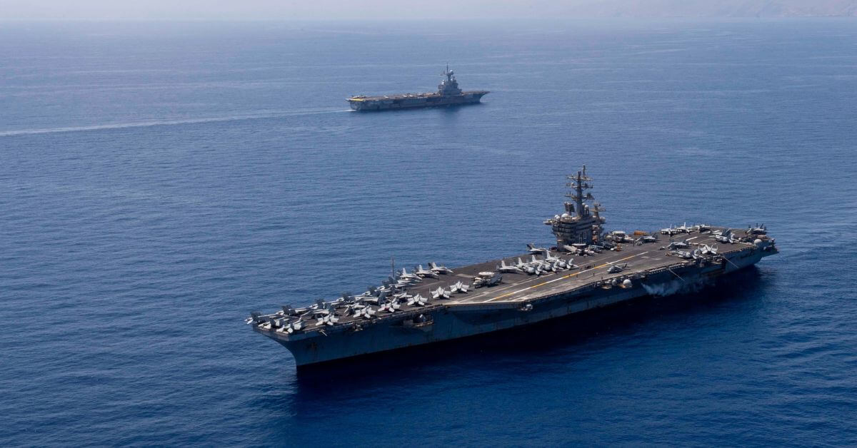 U.S Navy’s Nimitz-Class Supercarrier Trains With French Aircraft Carrier In Mediterranean Sea