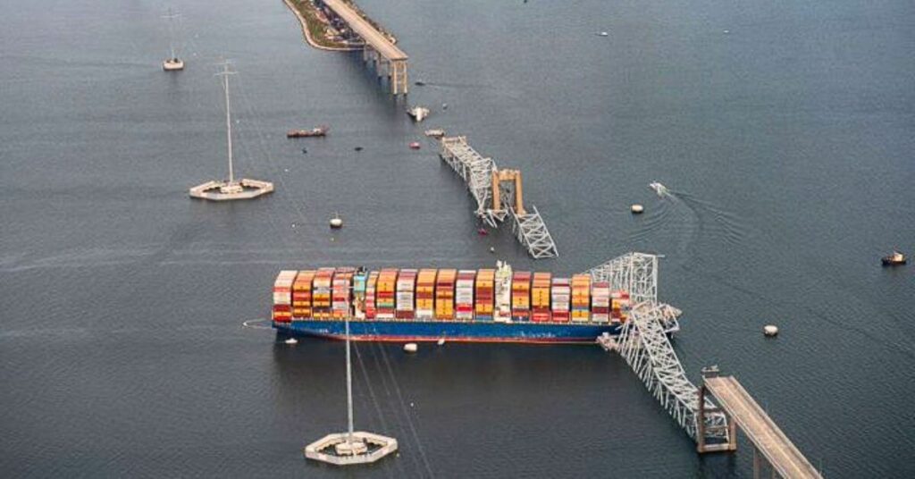 Salvage Crew To Use Explosives To Release MV Dali Ship From Baltimore’s Key Bridge Debris