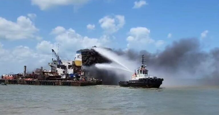 Decommissioned Oil Tanker Catches Fire Off Trinidad, No Injuries Reported
