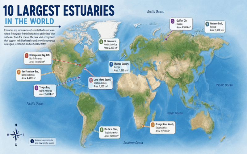 Largest Estuaries in the world