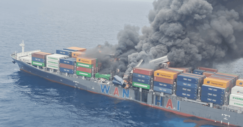 Fire-Stricken Ship Wan Hai 503 Remains Stranded At Sea With No Port Of Refuge