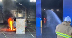 “K” LINE Conducts First Real Vehicle Fire Test To Improve Car Carrier Safety