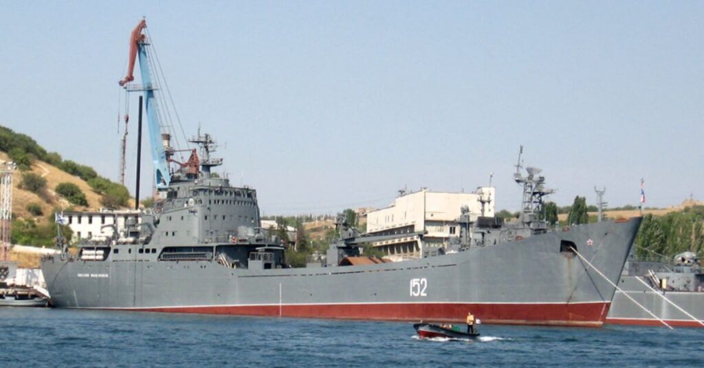 Ukrainian Strikes Damage Russian Landing Ship & Oil Terminal At Novorossiysk Port