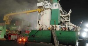 Engine Room Fire On Cargo Ship Injures Three At Manila North Harbour